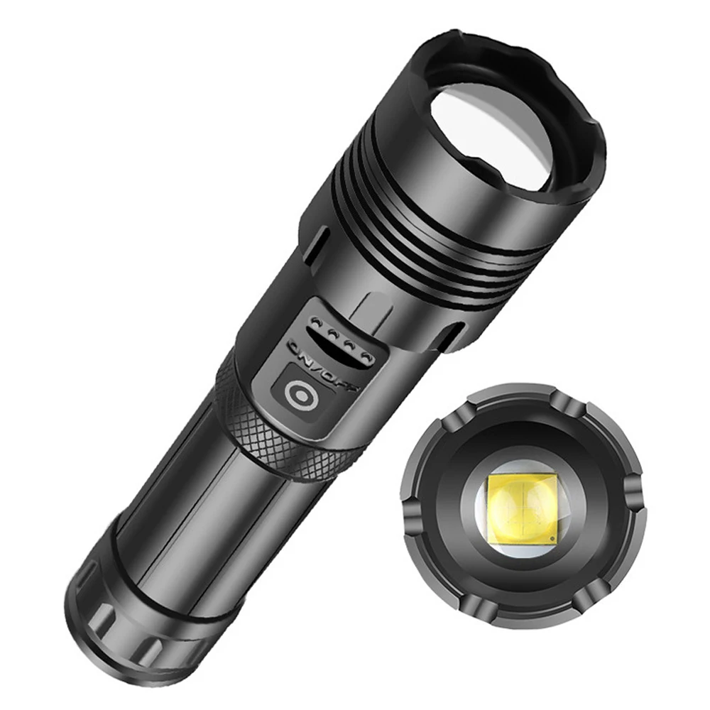 1500 lumen 3 Modes Lighting COB Outdoor Camping P70 Zoomable Torch Flashlight USB Rechargeable LED Flashlight