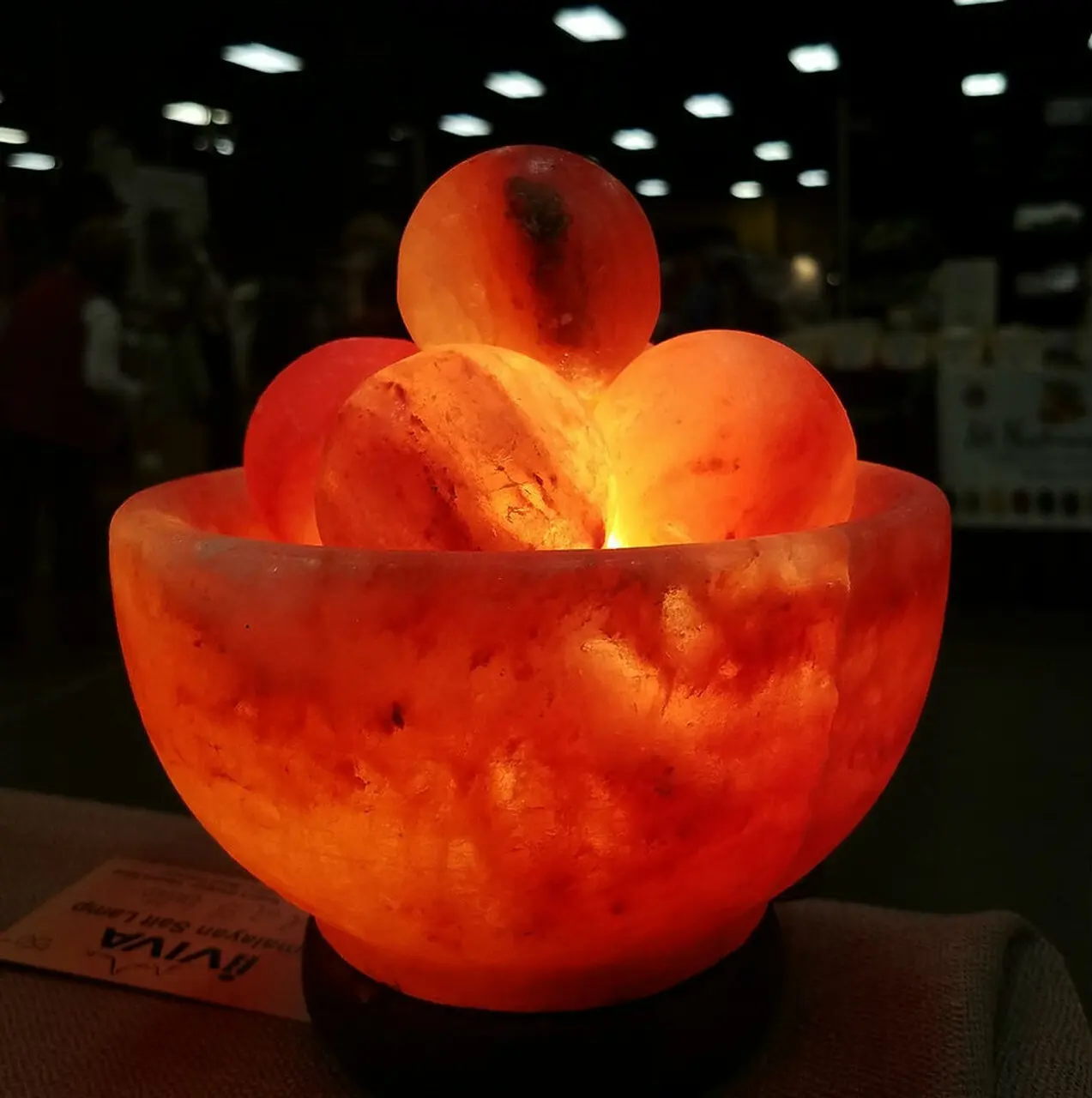 Fire Bowl Salt lamp with Round Balls