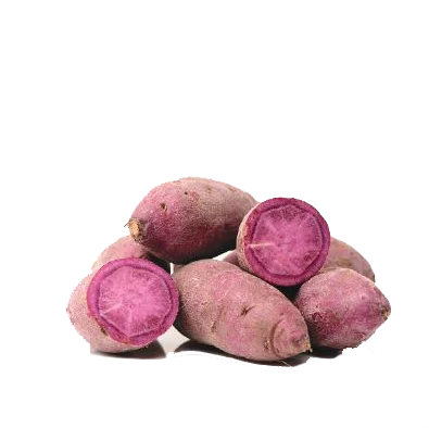 Свежий фиолетовый сладкий картофель