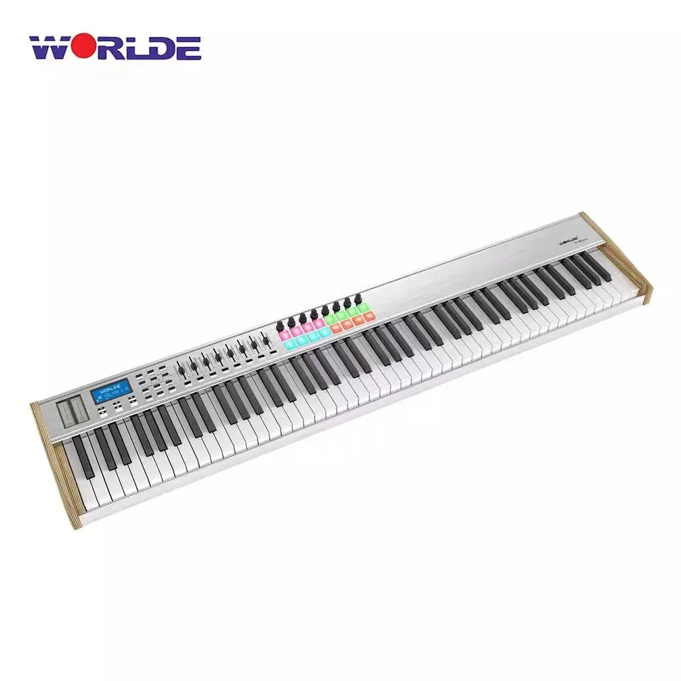 Worlde P-88 Pro music studio piano MIDI Keyboard controller 88 keys