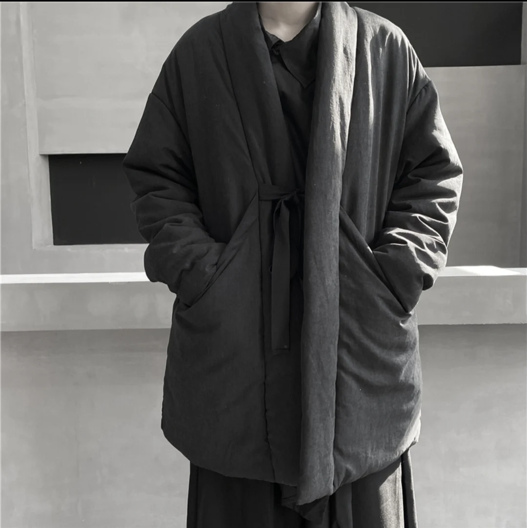 Men Women Kimono Anorak Japanese Jacket - Water Resistant Windbreaker / Nylon Polyester Flap-Cover
