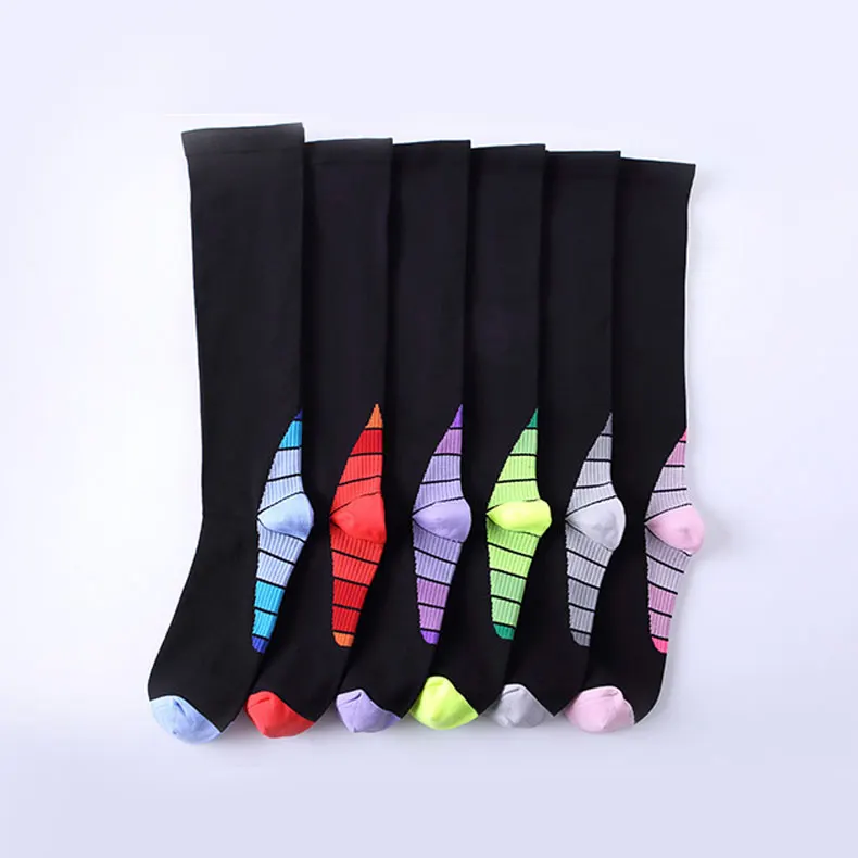 Custom Logo Long Men Sublimated Women Sports Nursing Medical Running Socks Compression