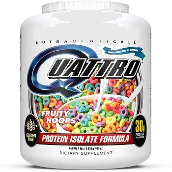 Wholesale Protein Powder With Custom Formulation Comparable To Nutraceuticals Quattro Fruity Hoops Protein Powder