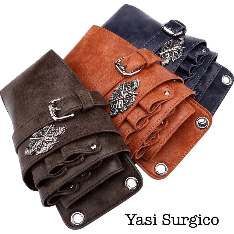 Leather Scissor Hairdressing Tool Holster Pouch Holder Waist Hair Barber Belt Bag