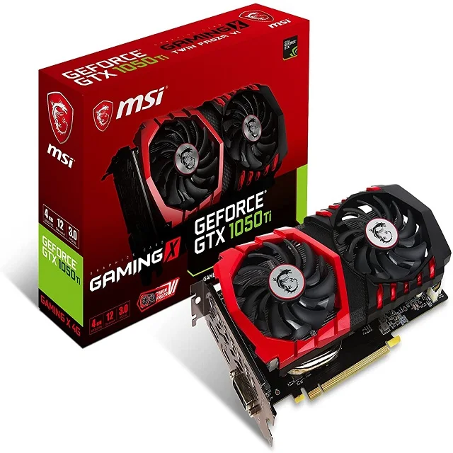 Latest MSI GeForce GTX 1050 Ti Gaming graphics card with Twin Frozr VI cooling system Ready to Delivered