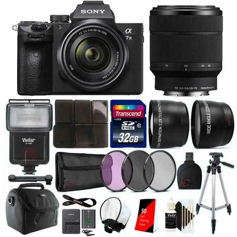 Wholesales For Sony Alpha a7 III Full Frame Mirrorless 24.3MP Digital Camera with Lens Bundle With 24 Months Warranty