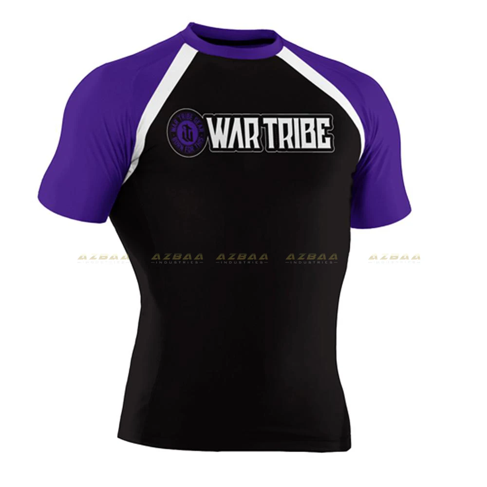 Custom printed short sleeve Fitness rash guard/Custom design MMA rashguards/Brazilian JIU Jitsu rashguards