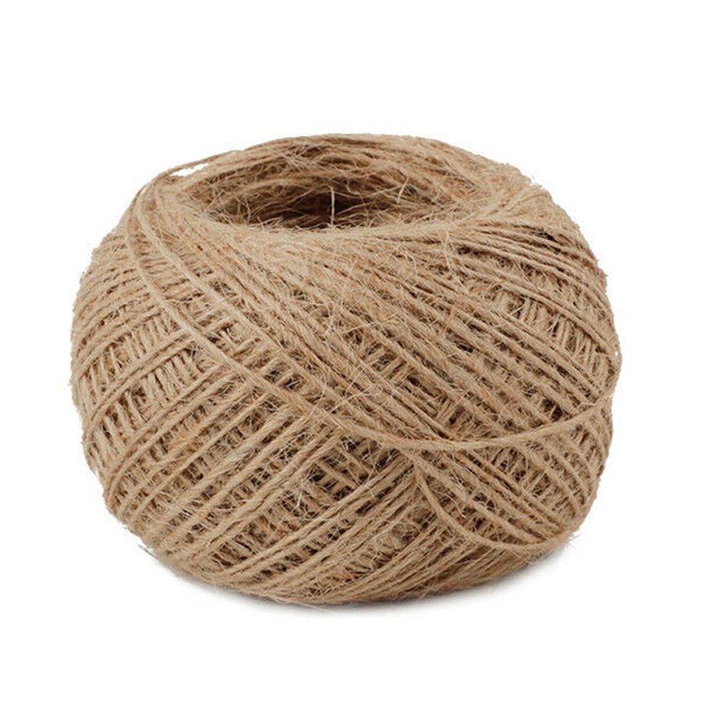 
100M Natural Hemp Linen Cord Twisted Burlap Jute Twine Rope From Bangladesh 