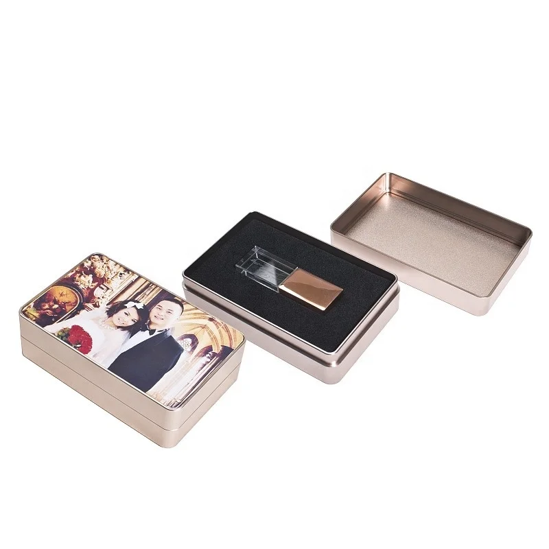 wedding USB flash drive stick metal USB packaging box