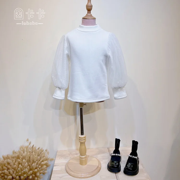 Wholesale Kids Winter Suit Long Sleeve Warm Thicken Dress For Girl With T-shirt 2 Pack