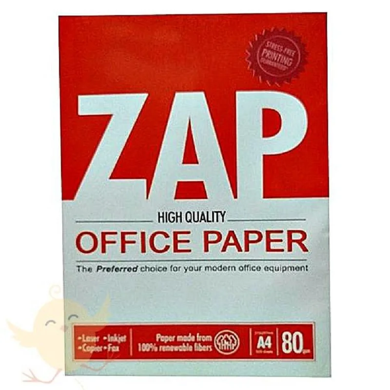 Original Zap A4 Zap 80 GSM 70 Gram Copy Paper / Bond paper for sale