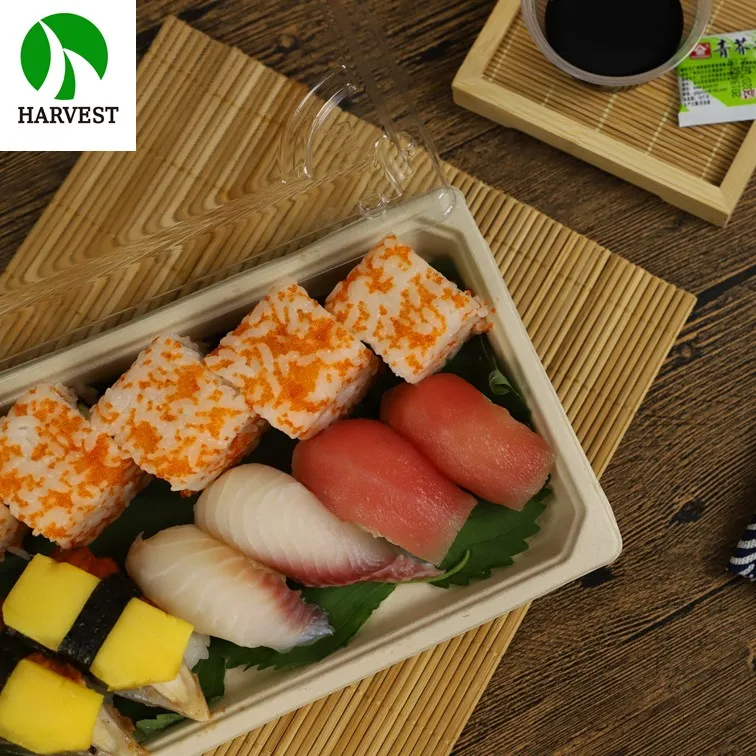 Bamboo Fiber Pulp Take Out Container Food box Sushi Container