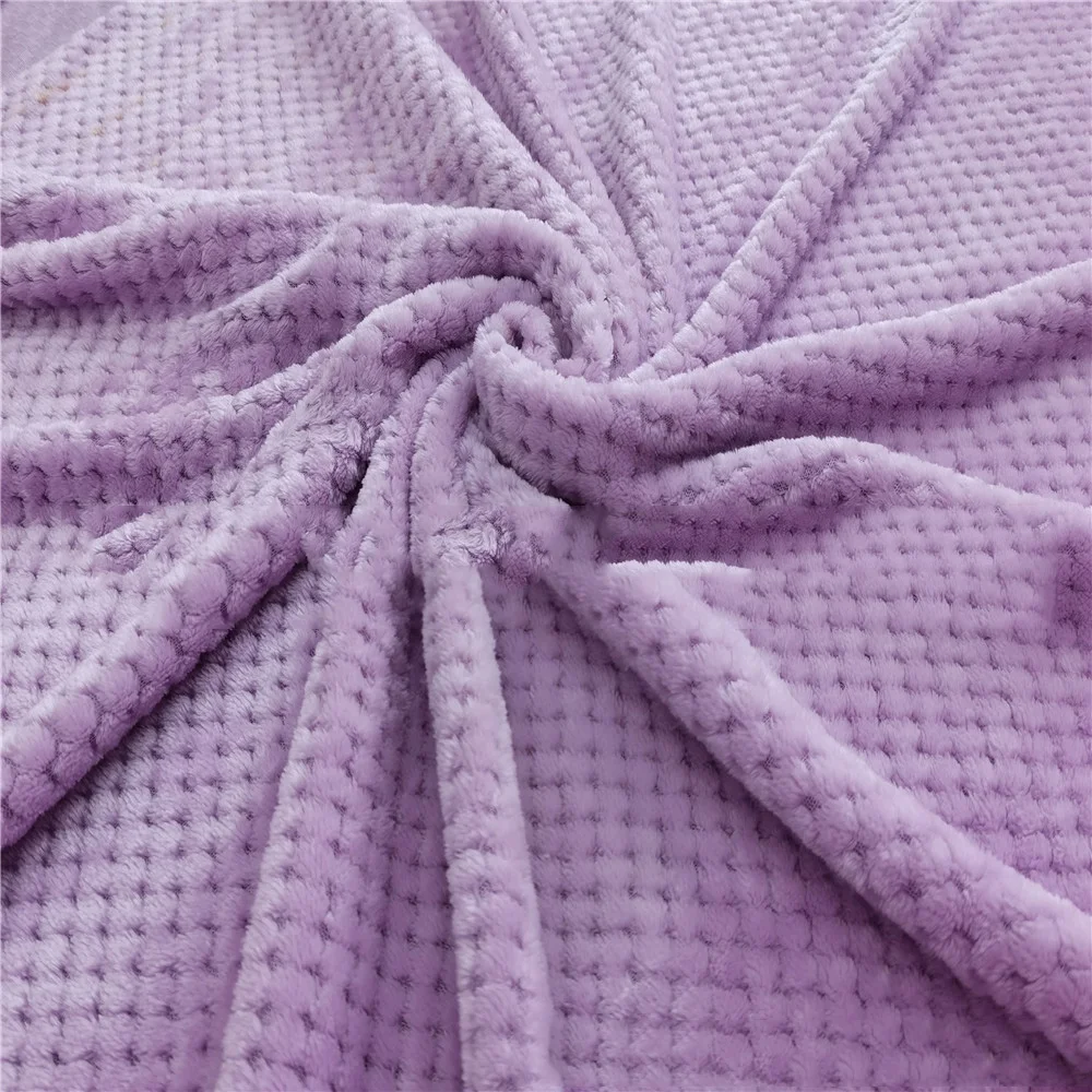 
Soft plain dye pattern polyester recycled plush flannel fabric for blanket hometextile 