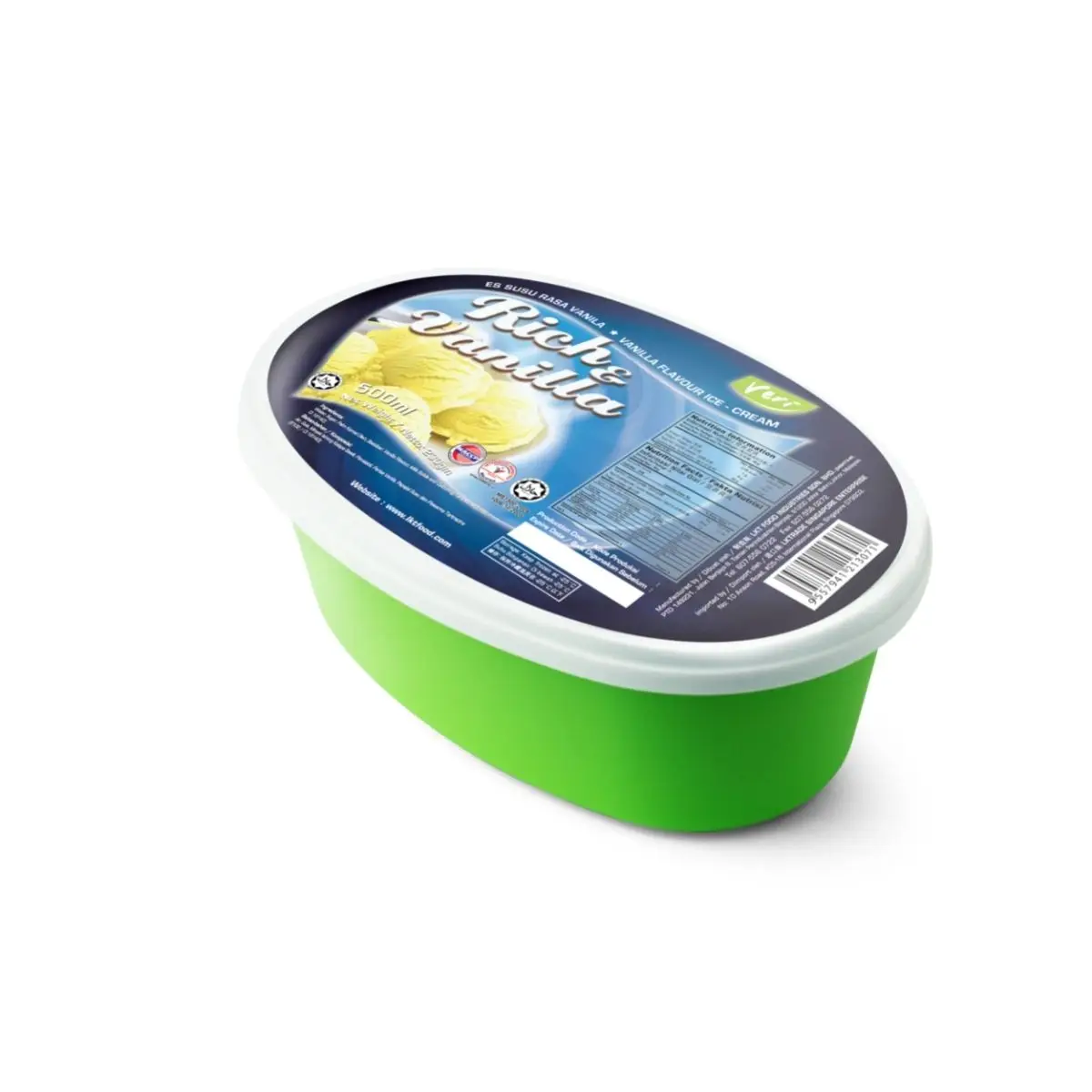 Ванна для ванильного мороженого Halal true 0 5 л (230 г x