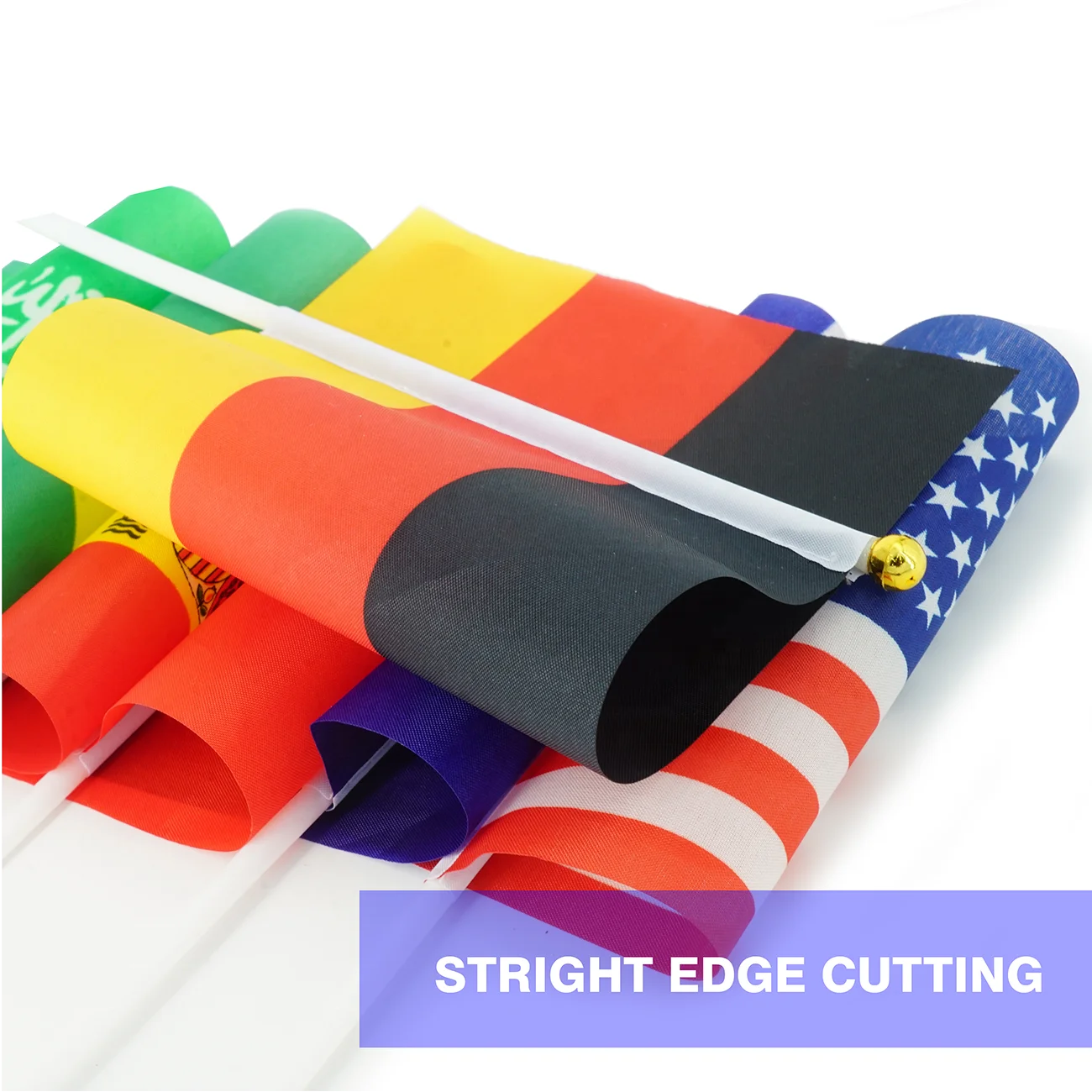 Wholesale custom Hand Flags custom logo Hand Decoration Cheap National Stick Flags