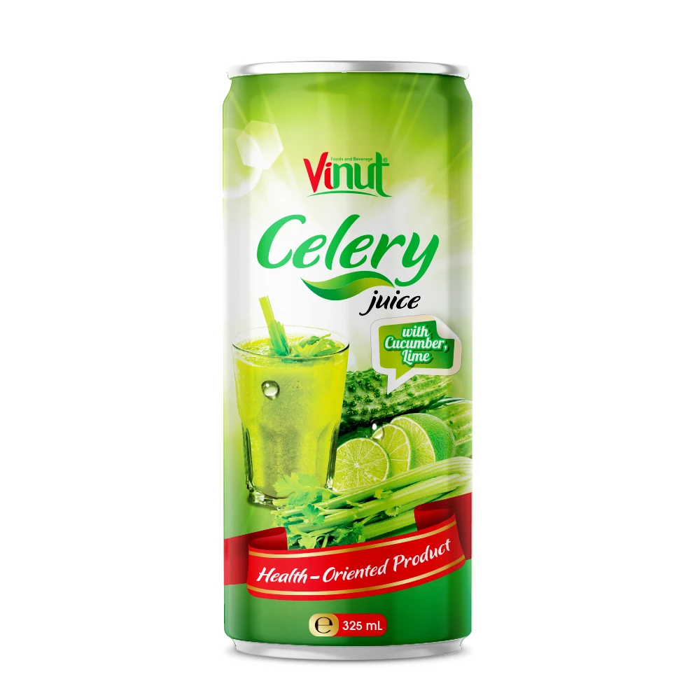 Organic Factory Healthy Celery Juice 325ml Canned Health Drink Juice 24 Months Shelf Life Fruit Juice with OEM Service
