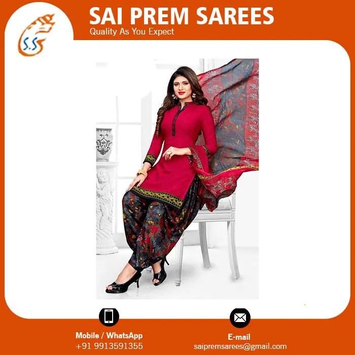 Курти из 100% чистого хлопка с парафилом Salwar костюм для женщин купить у