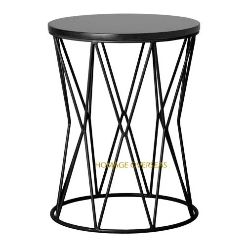  Набор металлических круглых черных боковых столов 2 для украшения дома стеклянная крышка