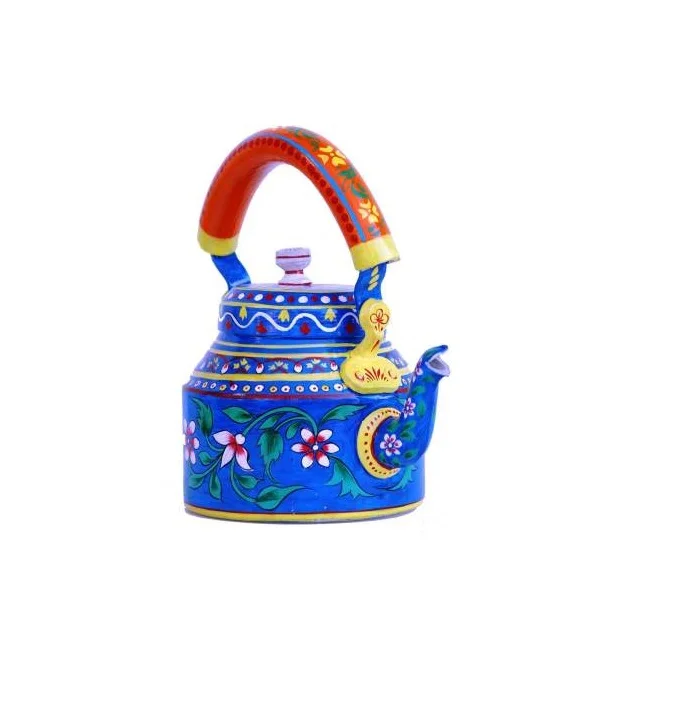 Новый новейший дизайн металлический чайник ручной росписи по оптовой цене в новом дизайне