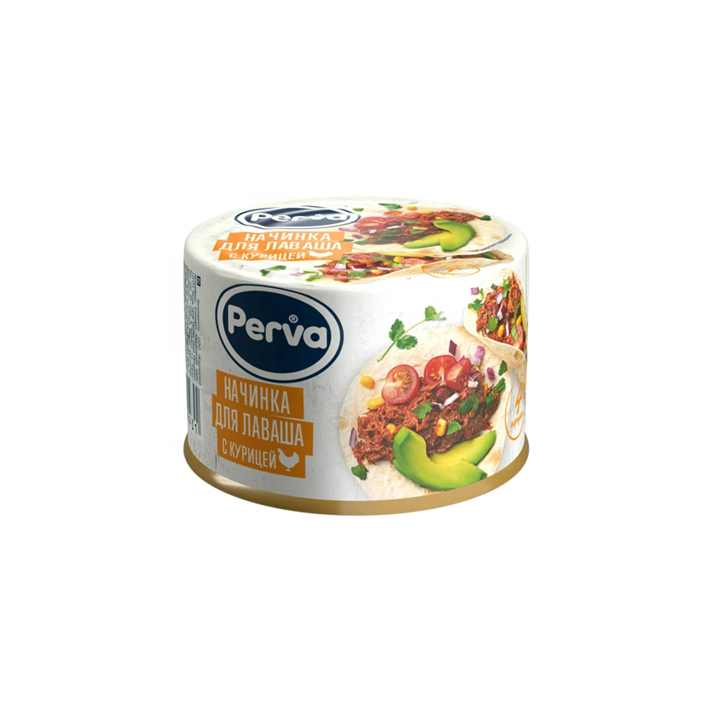 180 g Wholesale Russian Premium Quality Perva / Chicken with vegetables & species/ Mexican Chicken Burrito Filling for burrito