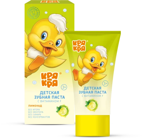 Baby toothpaste for the little ones Krya-Krya with vitamin F and lemonade taste, 3+, 50 g