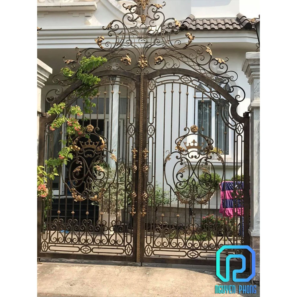 Производитель OEM дизайны кованых железных ворот по индивидуальному заказу