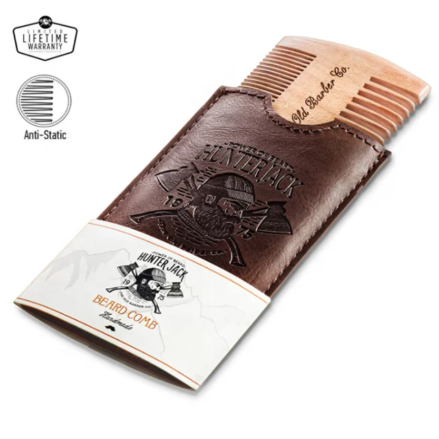 Handmade Sandalwood Anti-Static Pocket Comb Beard and Mustache Comb