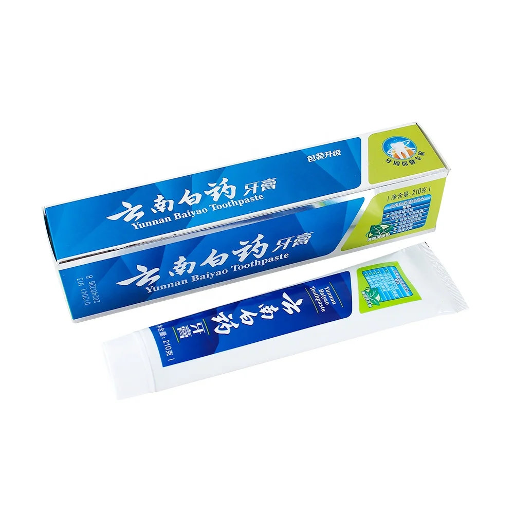 Зубная паста Yunnan Baiyao со вкусом мяты и блеском для отбеливания