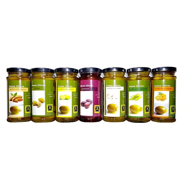  Highly Recommended Garlic Stuffed Green Olives In Small size - 230 gr Halkidiki Greece