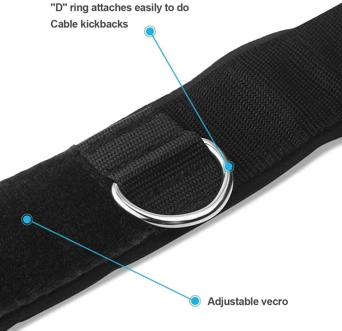 Ремешок На щиколотку неопреновый мягкий манжета на запястье для фитнеса с D-образным кольцом высокопрочный ремень упражнений шкив тренажерного зала кабельных машин
