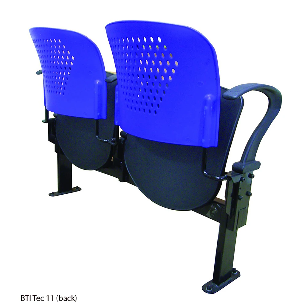  Lecture Stadium Auditorium Chair TEC 11 B Long Lasting Solid Strong Moulded Metal Pedestal Polypropylene Writing
