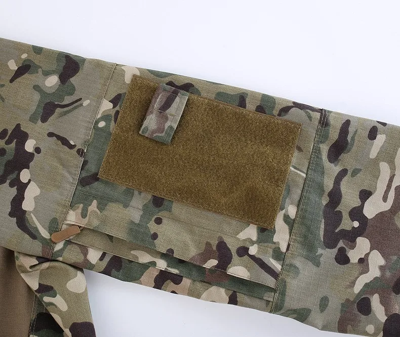 
Men army tactical soldiers military combat long sleeve camouflage hiking shirts paintball t shirt 