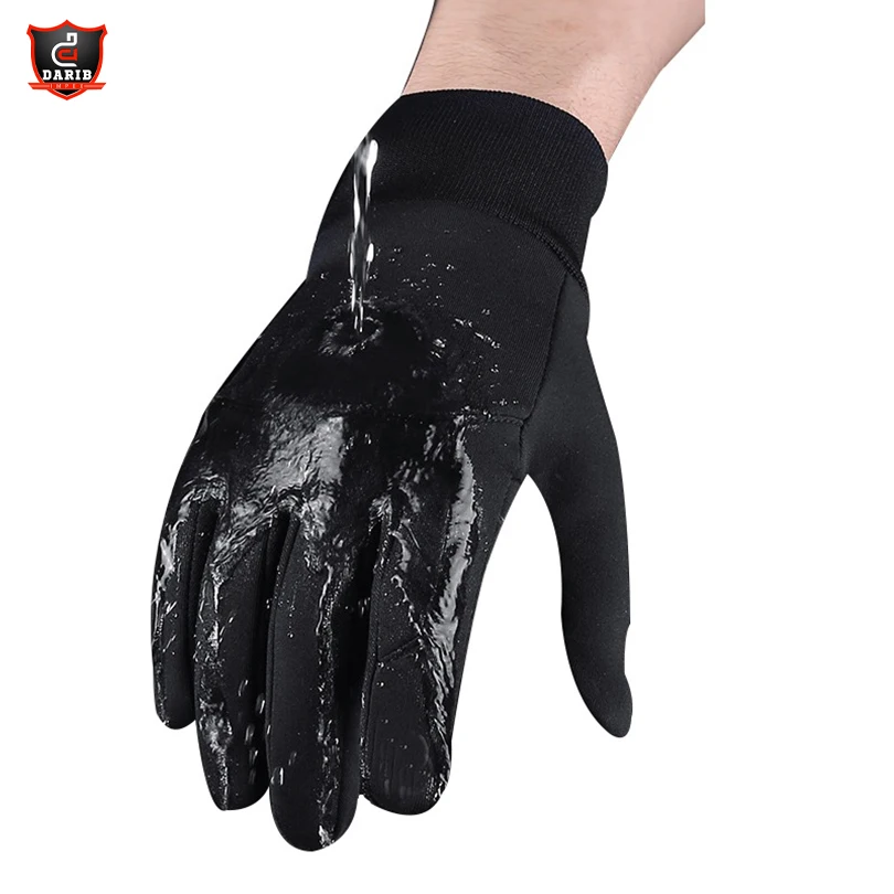 2021 модные зимние теплые перчатки с сенсорным экраном черные длинные варежки логотипом под заказ кожаные для рук женщин и мужчин производители