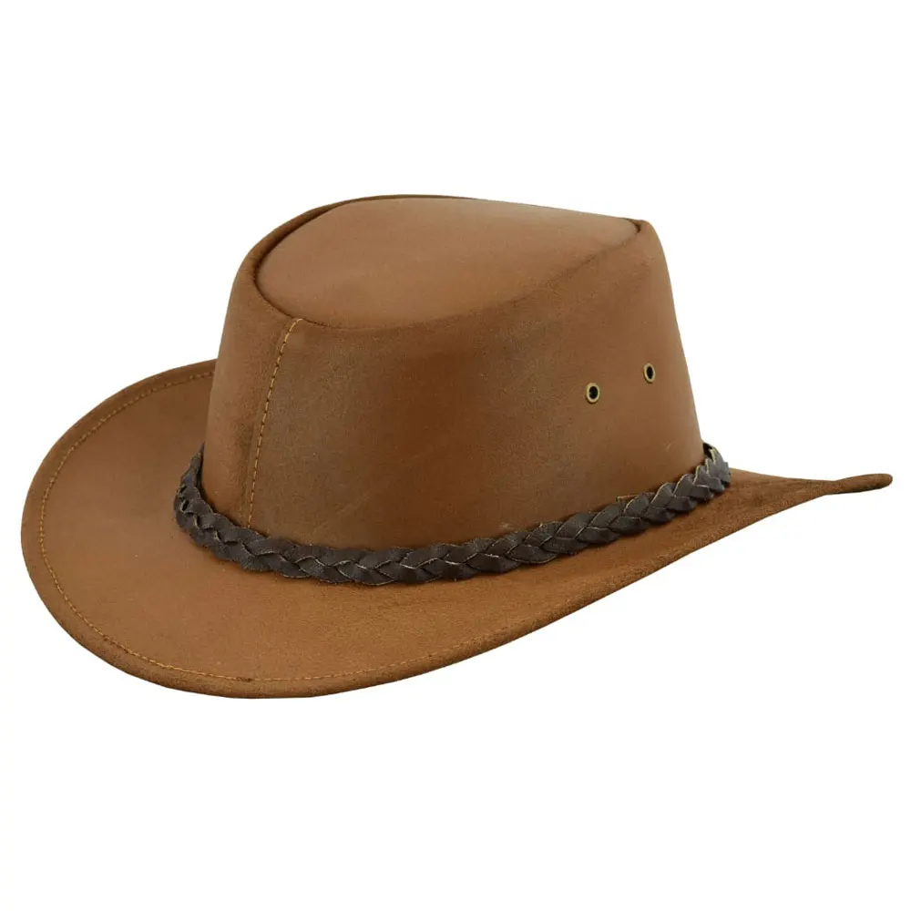 2022 Top Selling Nice Quality black color Riding Hat, Cowboy Hat Western style leather bush fitted custom Trucker Hat