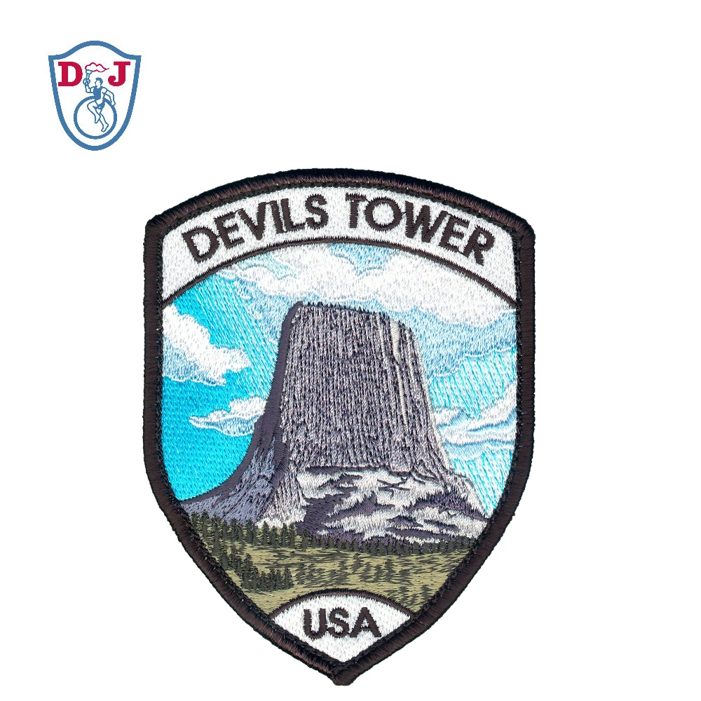 Wholesale Custom Embroidery Arm Badge Hoover Dam national park designs for Jacket