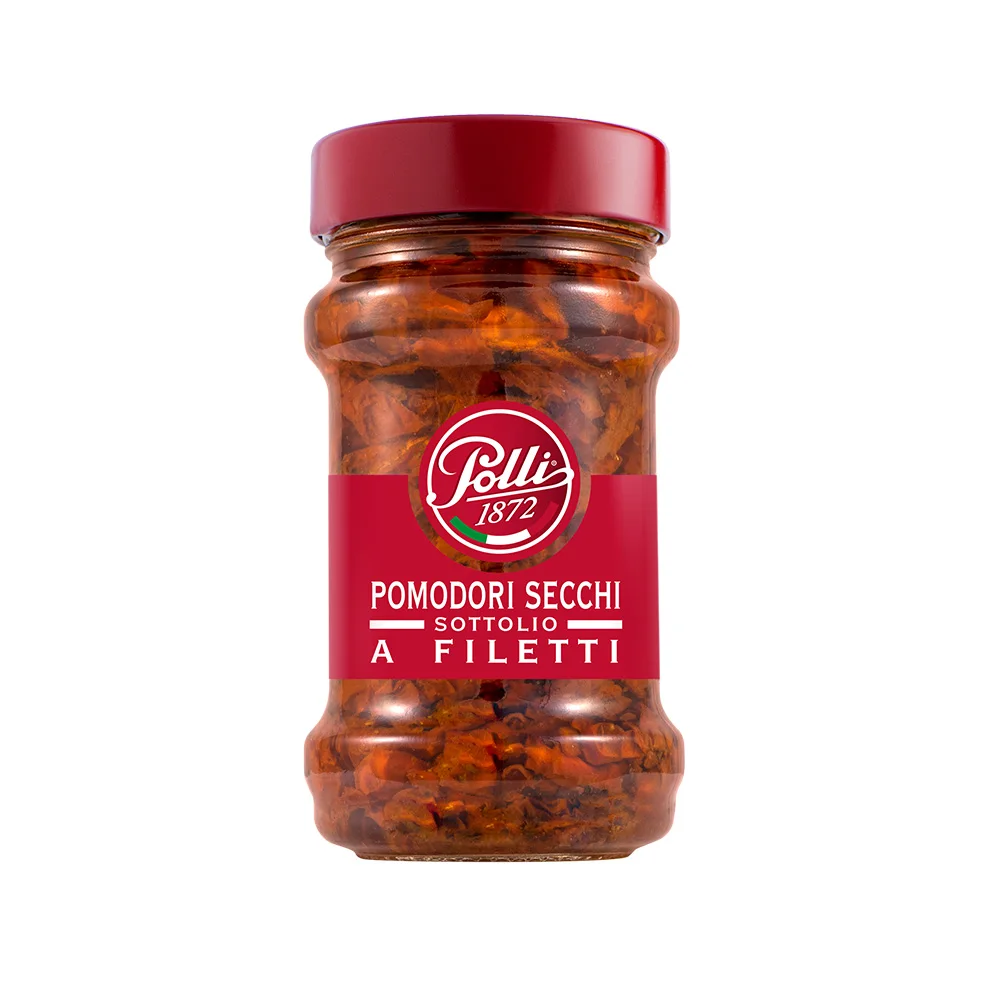 Highest italian quality 190 g mason jar 3 years shelf life tasty sliced sundried tomatoes in oil for export