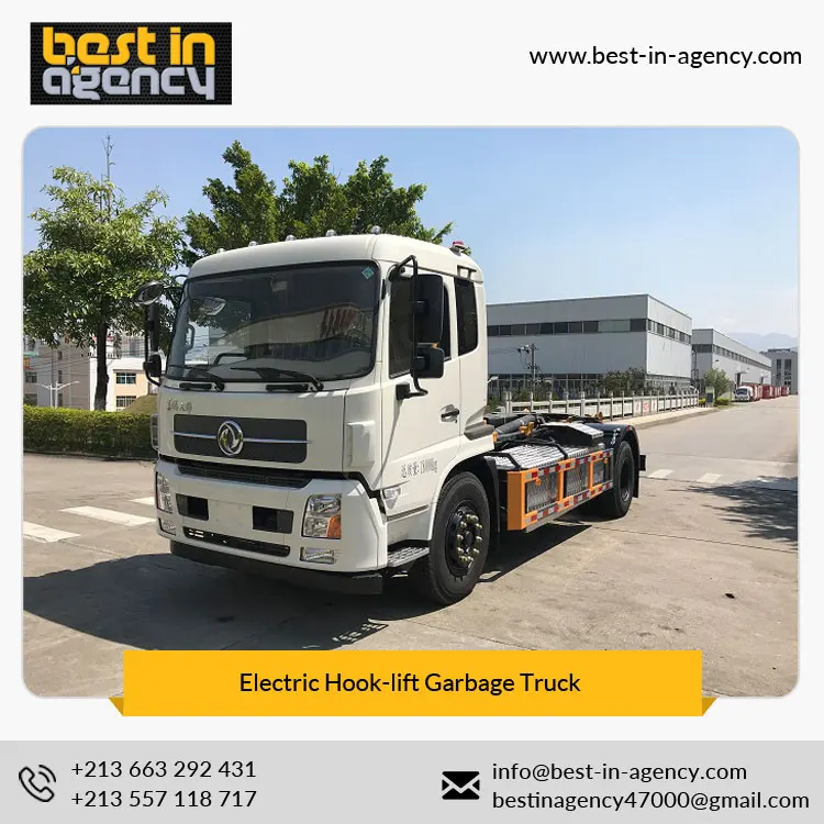 New Condition Best Quality Hotel Applicable Automatic Electric Hook-lift Garbage Truck Manufacturer
