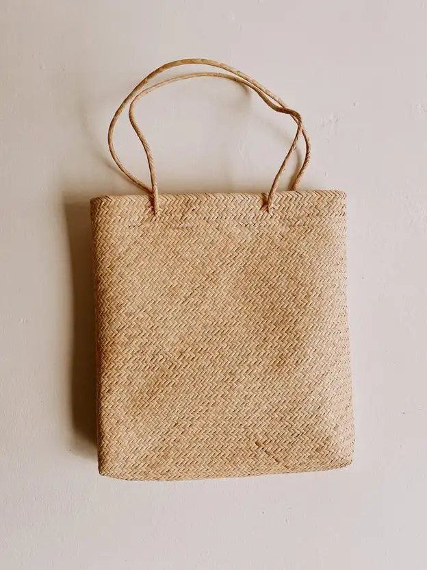 HOT New Style Seagrass HandBag, Natural Beach Bag, Tote Bag Round Straw Summer basket Vietnam Supplier