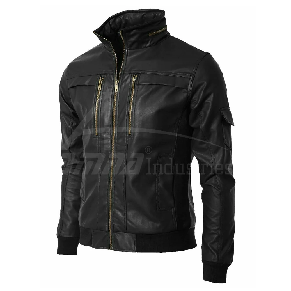 New Style Men Leather Jacket Pakistan Manufacturer Custom Leather Jacket In new Color