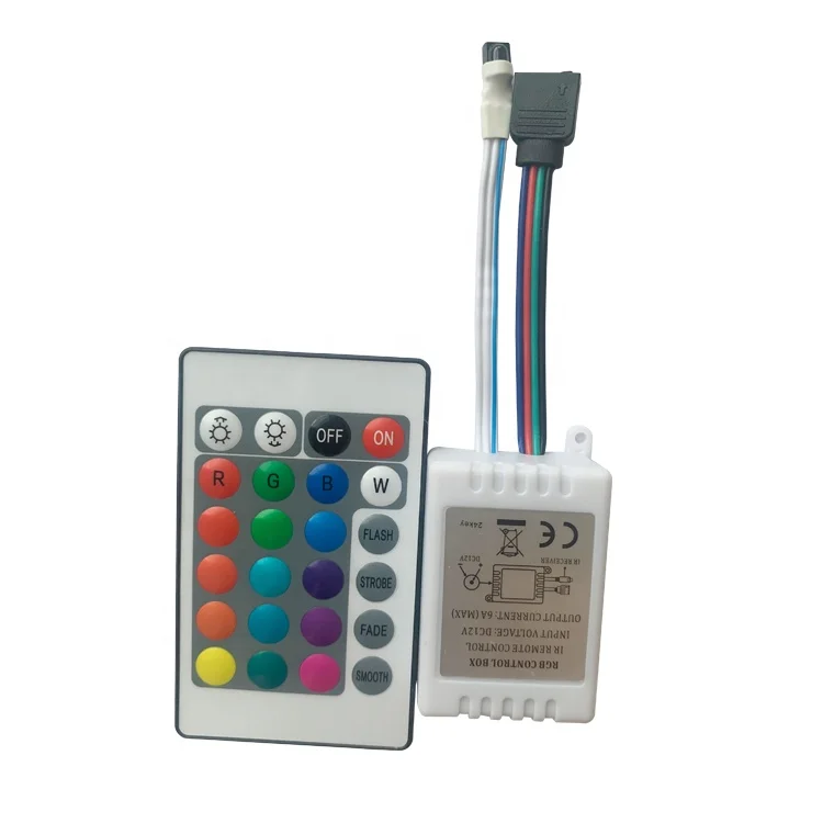 24 Key RGB Controller IR Remote LED Controller for SMD 3528 5050 RGB LED Strip Lights