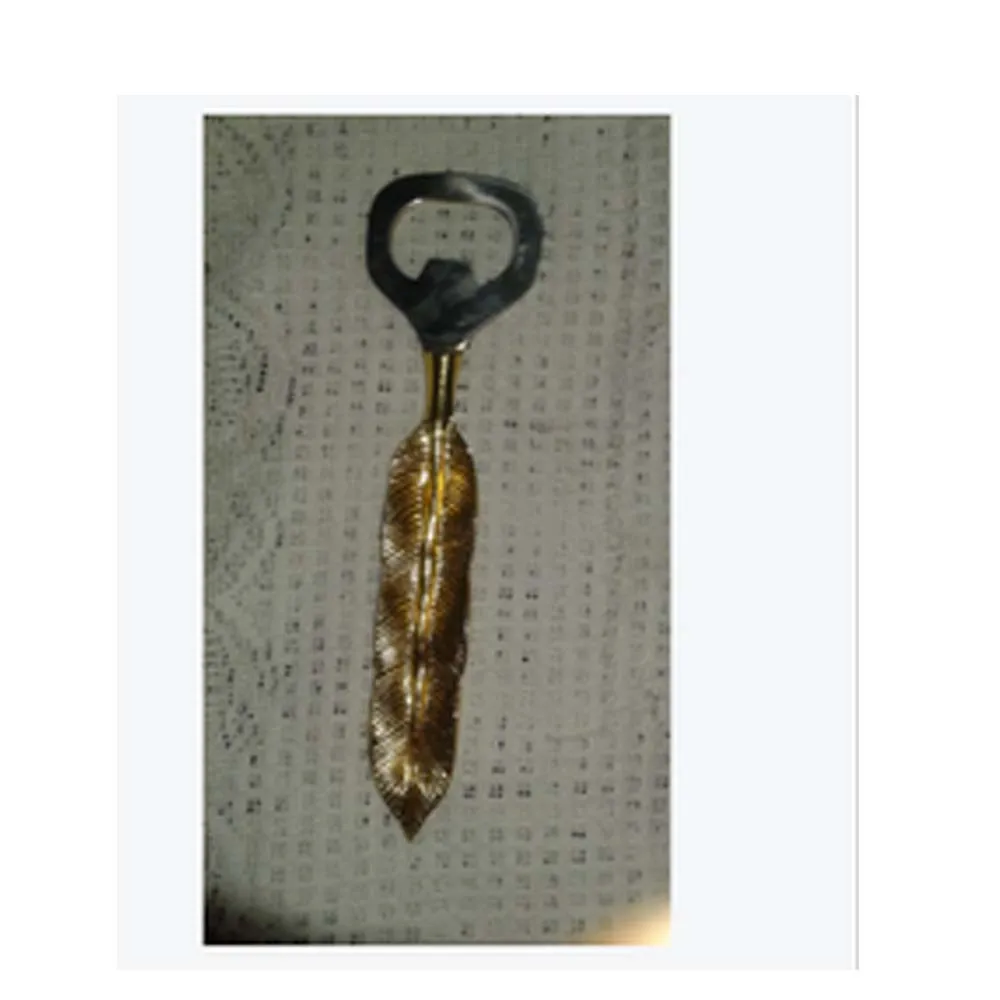 Luxury and Modern Design Brass Leaf Handle Wine and beer Bottle Openers Cheap Price