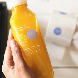 Transparent Mango Juice Beverages Bottle Label Sticker