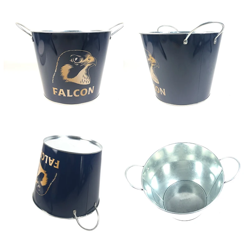 Customized Logo galvanized bucket 5L for beer metal