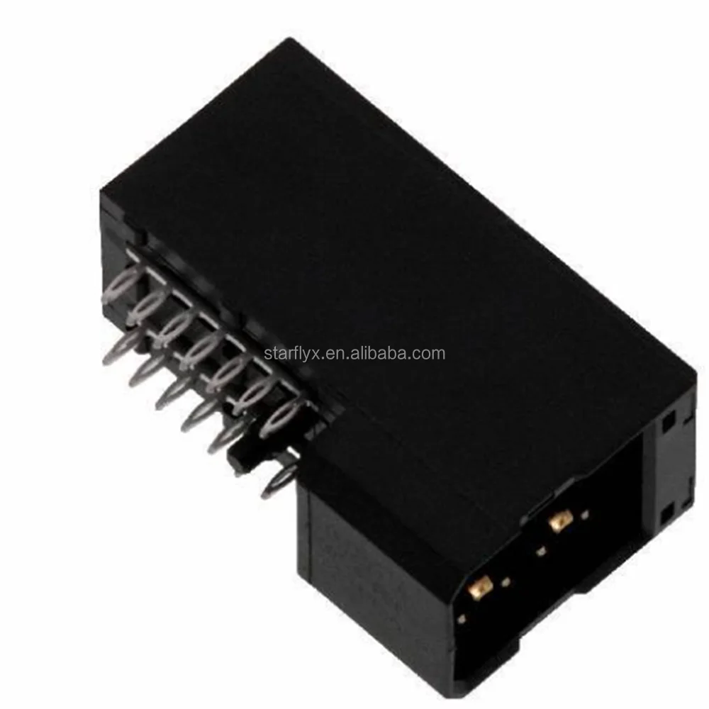 10028918-001LF Американская классификация проводов 2р заголовок Мужской лезвия края доски со сквозным отверстием под прямым углом с чёрным лезвием разъемов питания 1X2 заголовок в сборе