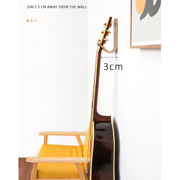 Solid Wood Composite Board Hot Pressing Technology Guitar Ukulele Wall Hanging Rack Wood Guitar Stand