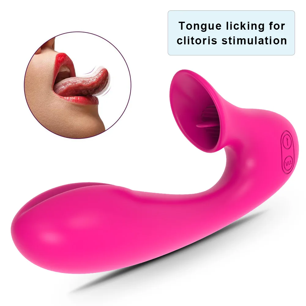 Silicone Licking Vibrator Clitoris Tongue Stimulator Vaginal Breast Nipple Massager Clitoral Orgasm Masturbator Sex Toys