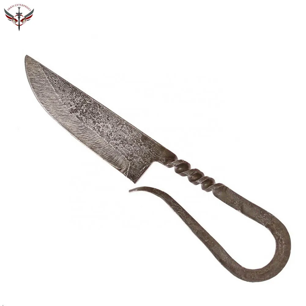 Кованый нож из высокоуглеродистой стали в античном стиле средневековый викингов универсальный средневековом