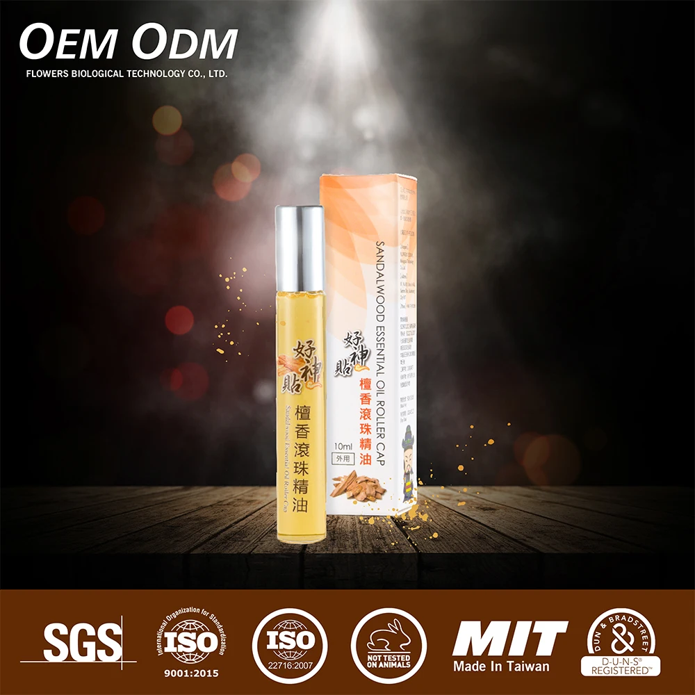 Sandalwood Essential oil roll on bottle for Calm the Nerves