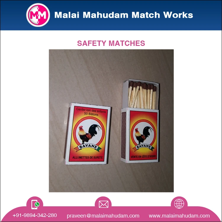Top Seller Bulk Exporting Safety Matches/Match Sticks for Kitchen Customizable Color Wooden Match Heads Black Red Colorful