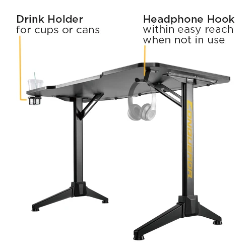 GMD03-1 Conqueror Gaming Desk With RGB Lighting Hotsell Computer Gaming Table Wholesale Modern PC Desk